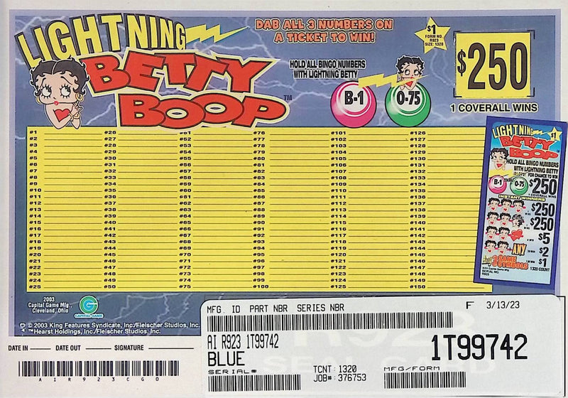 Lightning Betty Boop  (1320 Count)