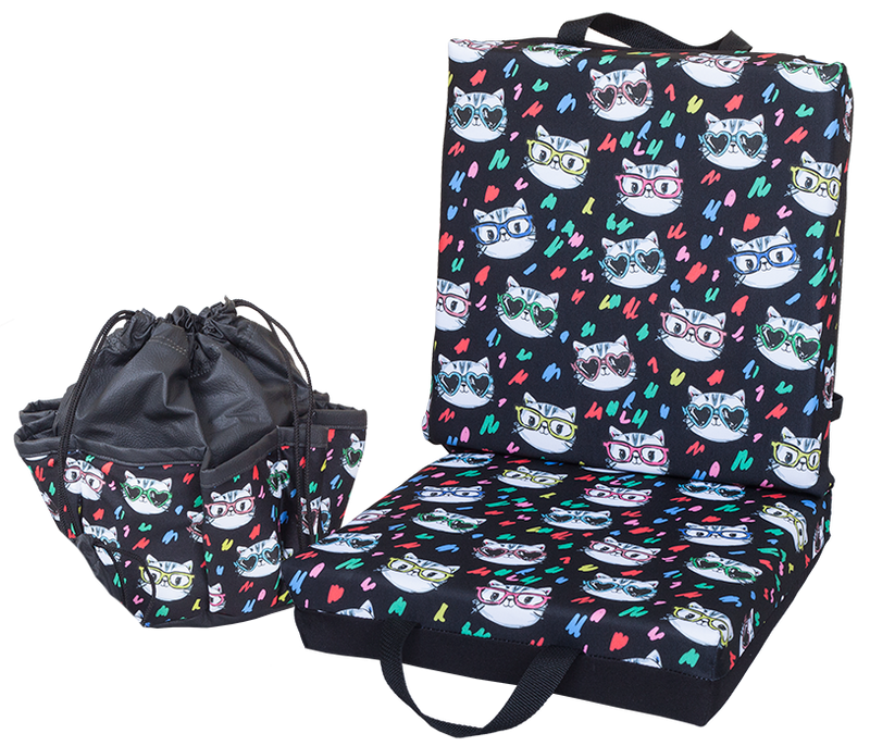 Cats with Glasses Double Cushion & Tote Set