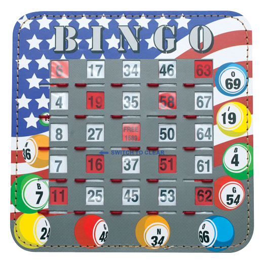 Patriotic Bingo Shutter Cards 10, Quick Clear