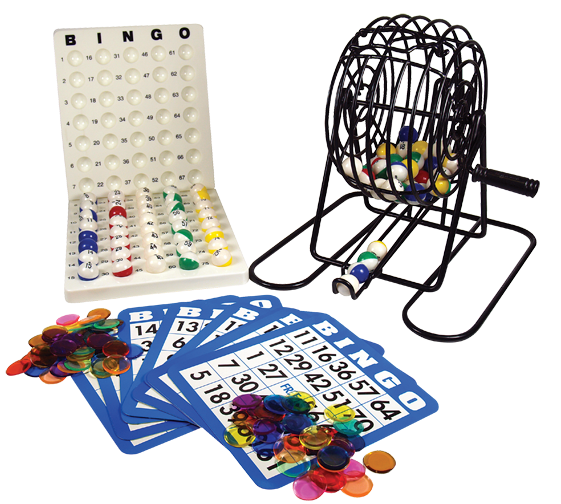 Mini Bingo Cage With Multi Colored Balls
