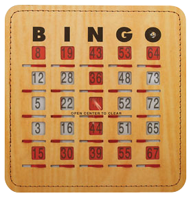 Stitched Bingo Shutter Card 25 Pack, Quick Clear