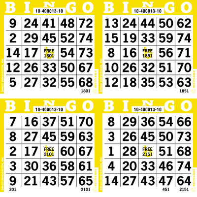 4on Bingo Paper By The Case 2,250 Sheets