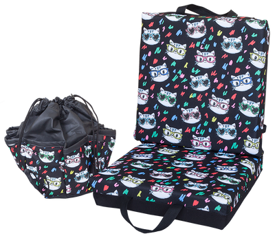 Cats with Glasses Double Cushion & Tote Set