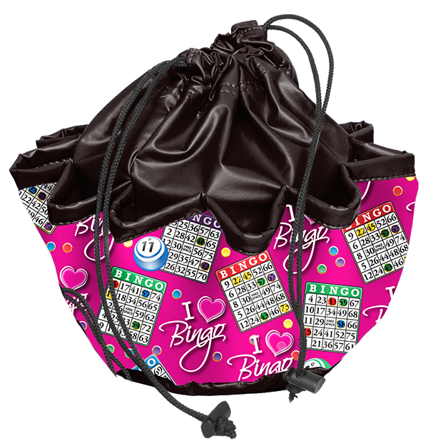 I Love Bingo Pink 10 Pocket Tote Bag