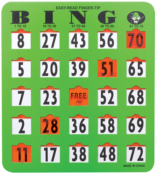 Large Print Bingo Shutter Card   Discounts in Quantities