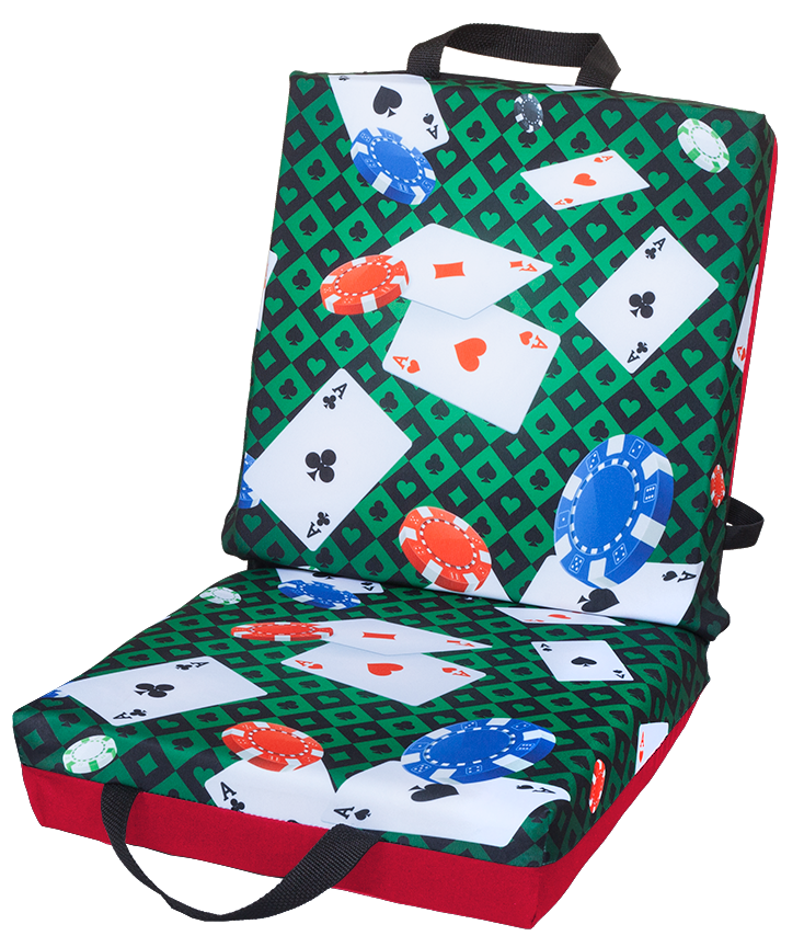 Chips and Cards Double Cushion